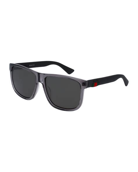 gucci polarized grey square sunglasses|gucci sunglasses ray ban style.